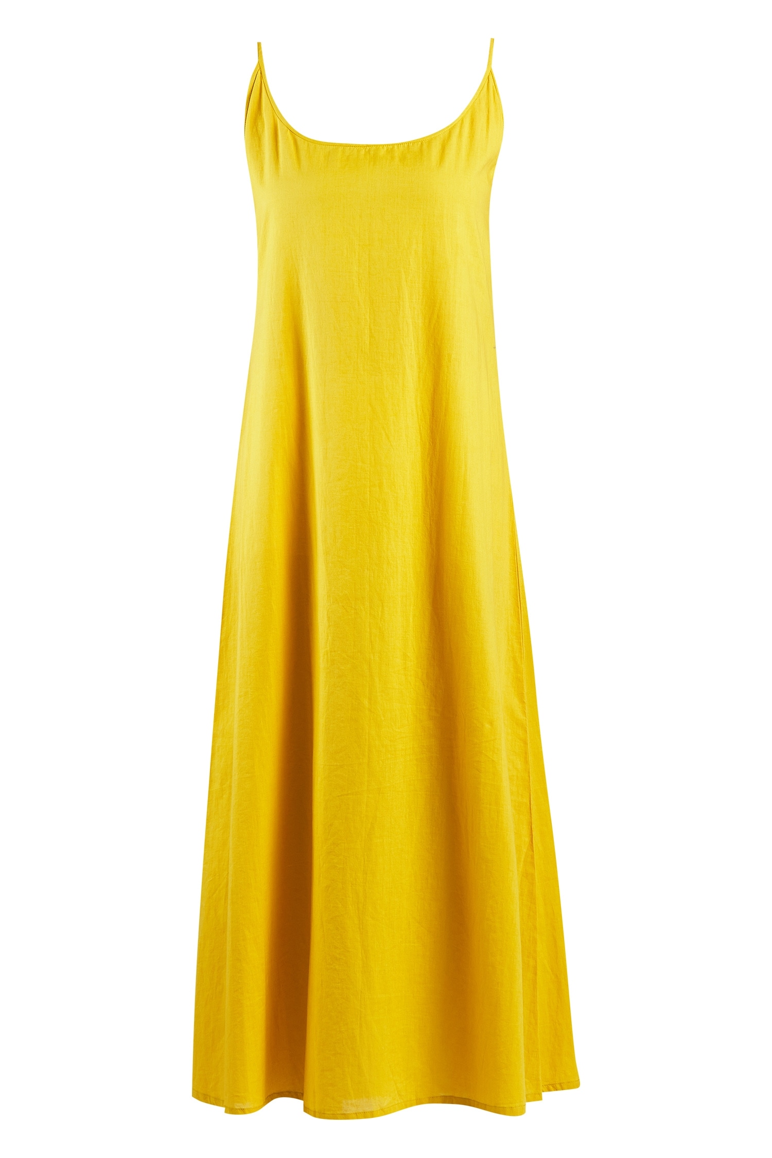 Buy Half Full Curve Yellow Handloom Chanderi Maxi Dress Online | Aza ...