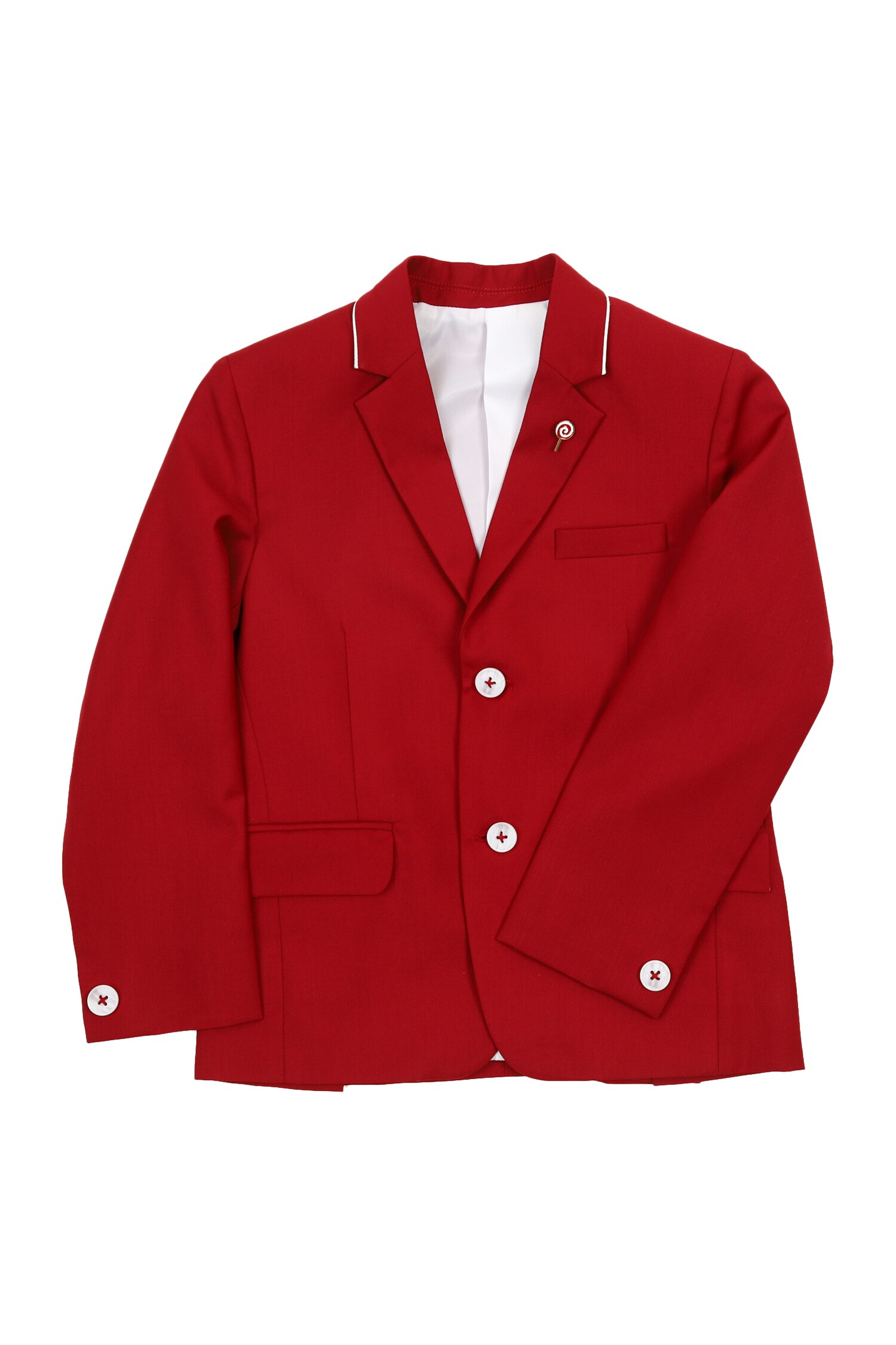 Buy Partykles Red Cotton Blazer For Boys Online Aza Fashions