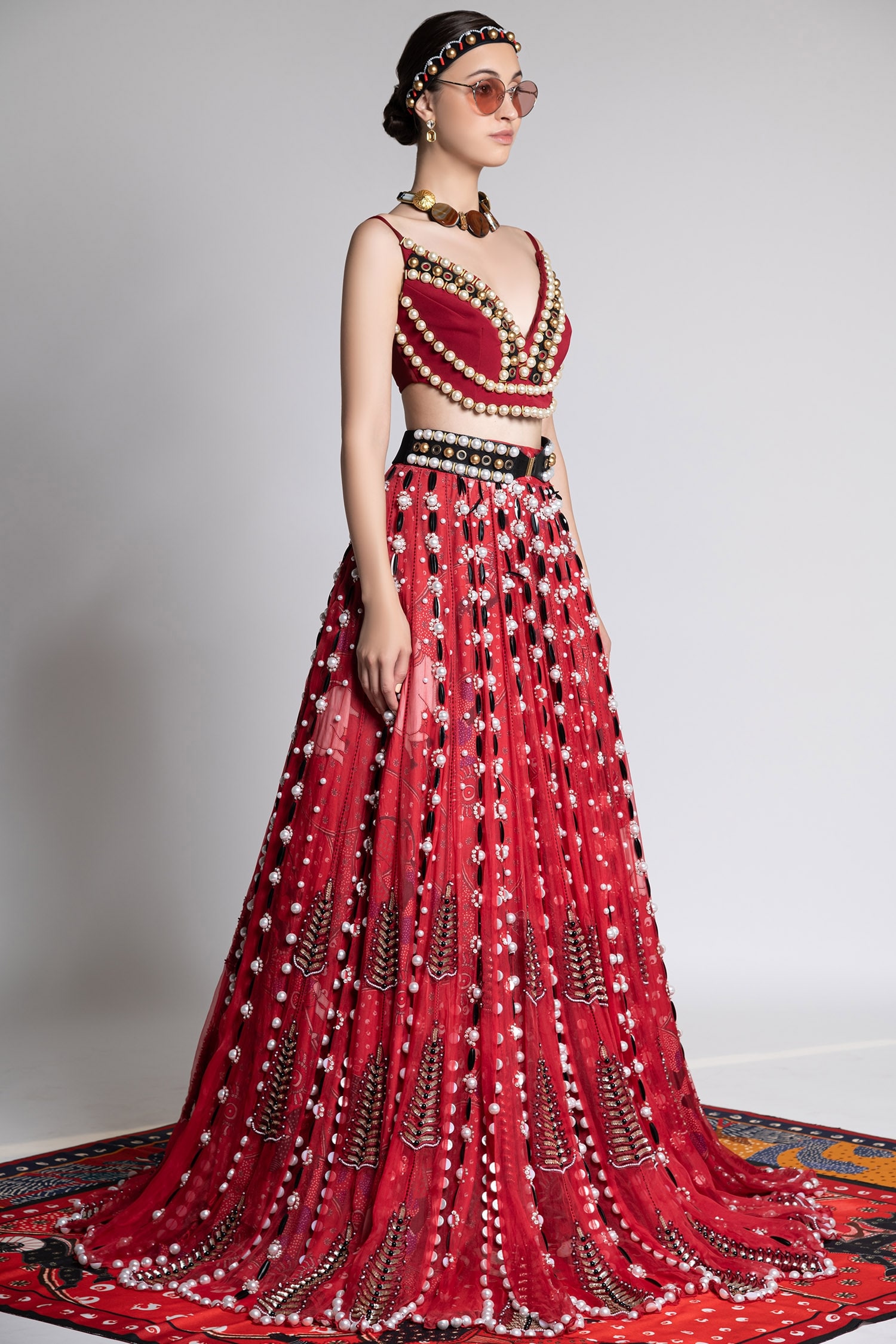 SHIVAN & NARRESH presents Iconomash Gyum Freesia Lehenga Set V11exclusively  at FEI