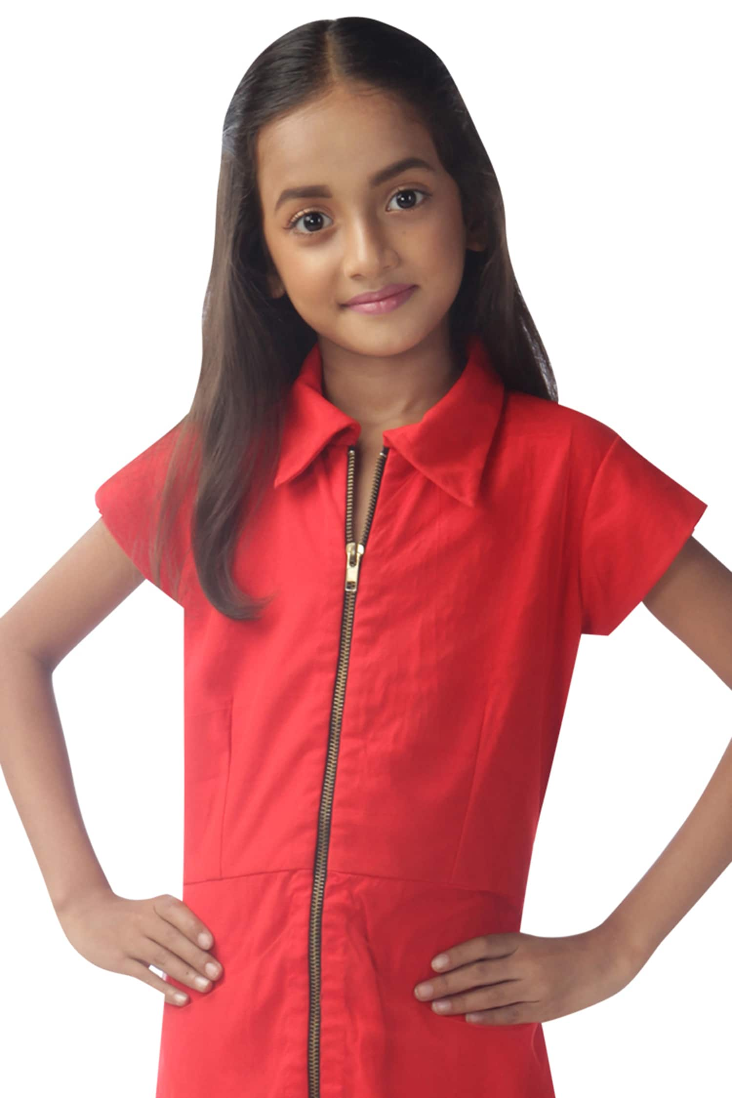 Buy Zipper Dress by Kommal Sood - Kids at Aza Fashions