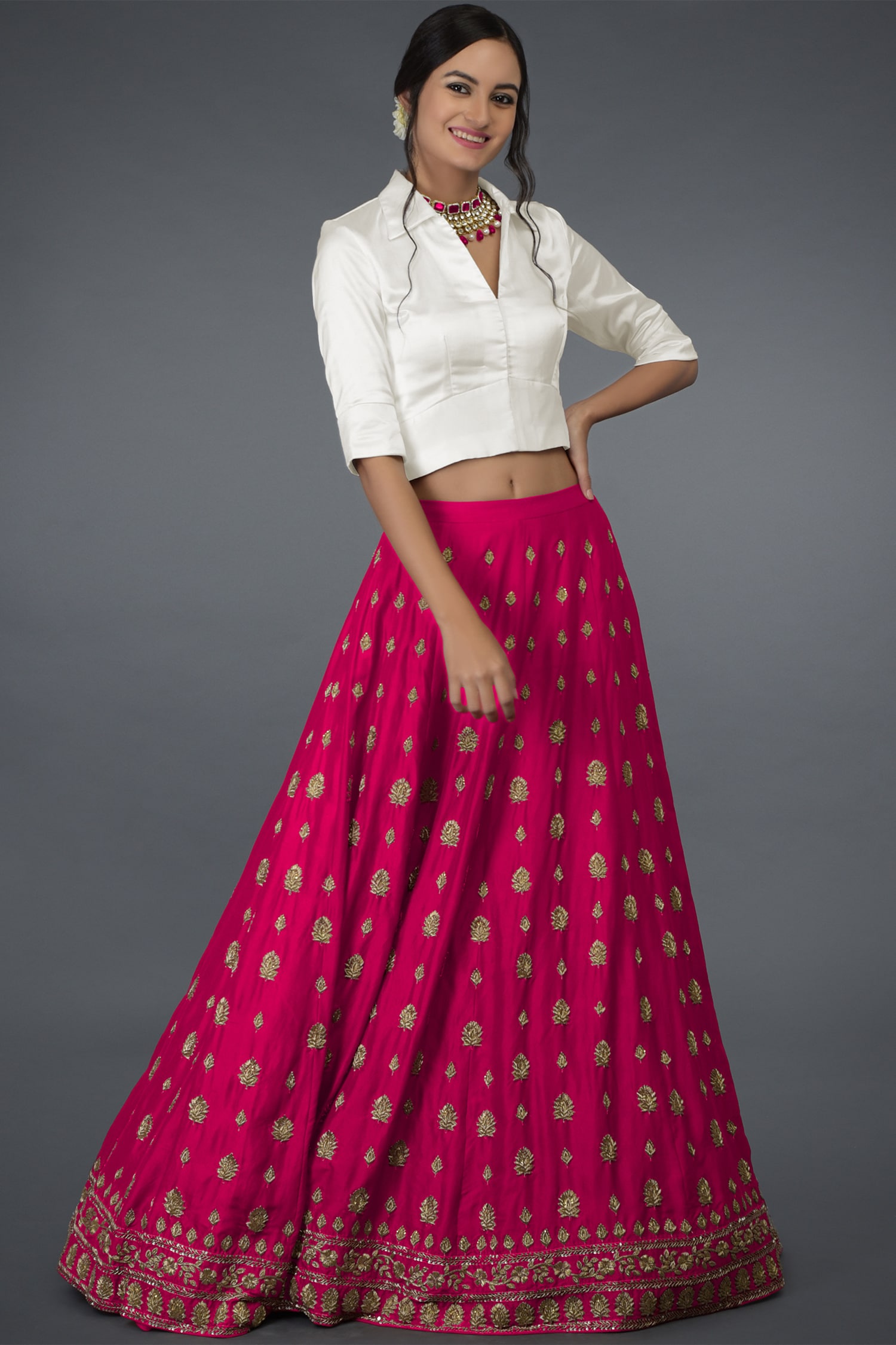 Buy Silk Lehenga Set by Talking Threads at Aza Fashions