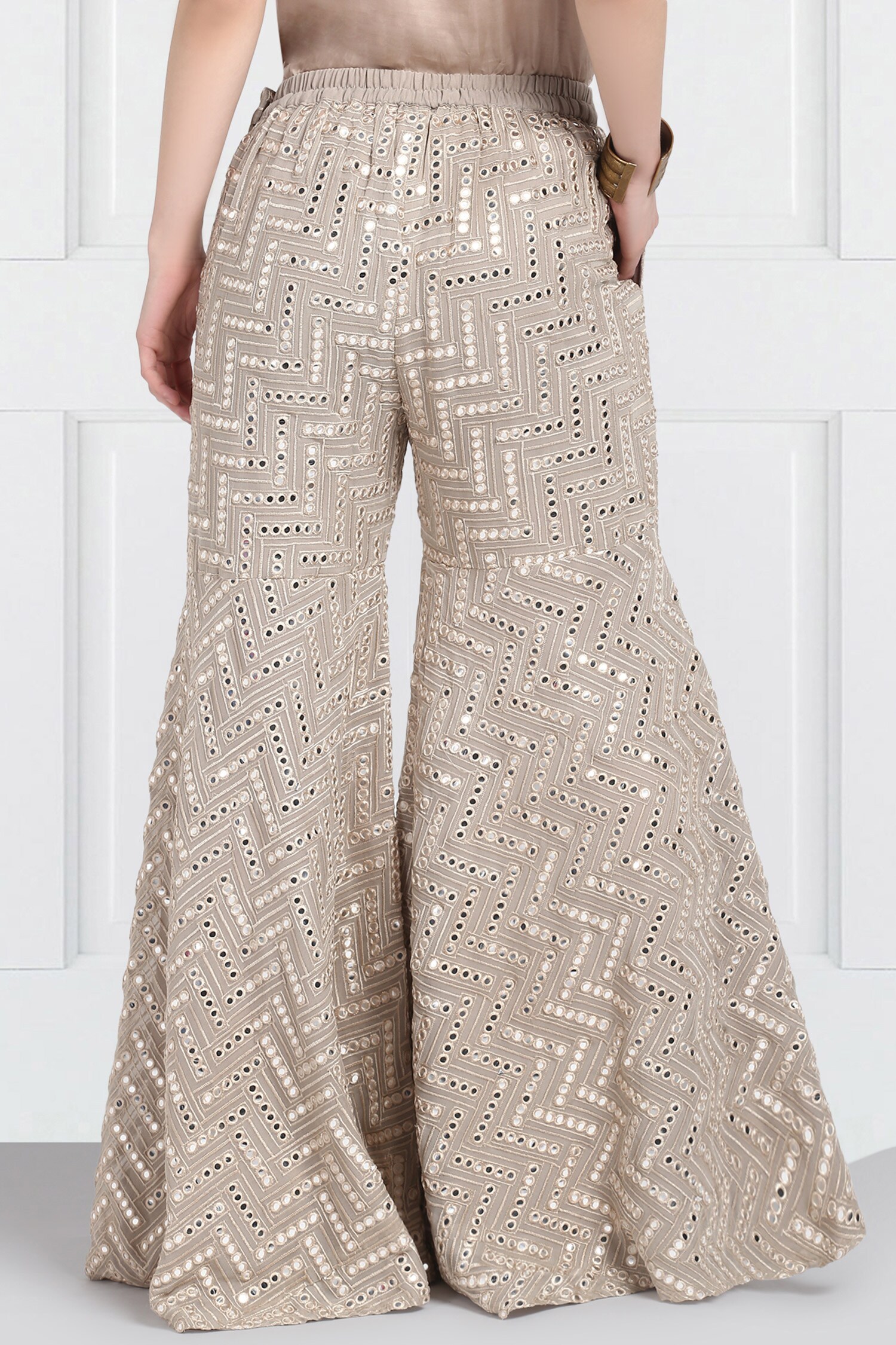 black sharara pants