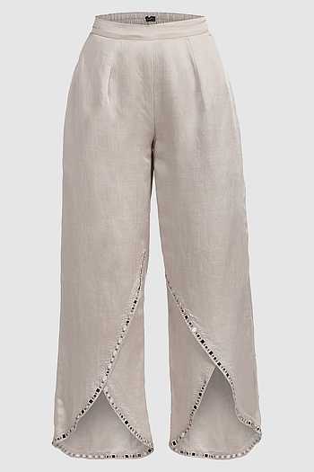 Buy Twenty Nine Grey Linen Satin 