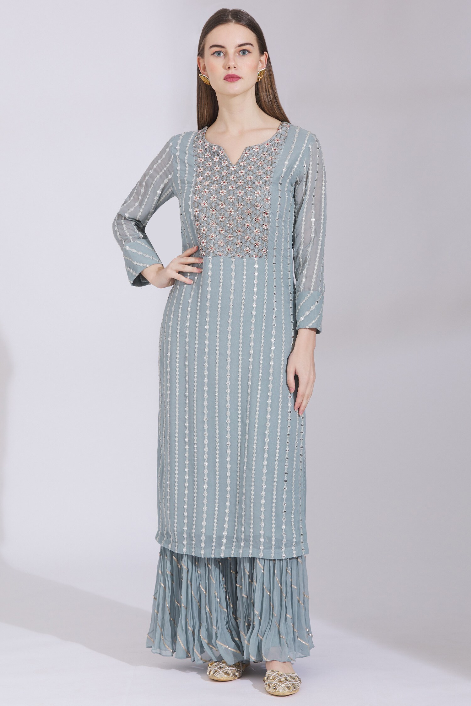fancy sharara kurti