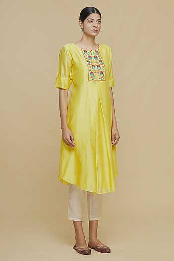 Desert Sand Kurta Cottan Silk Chudidaar main image 1