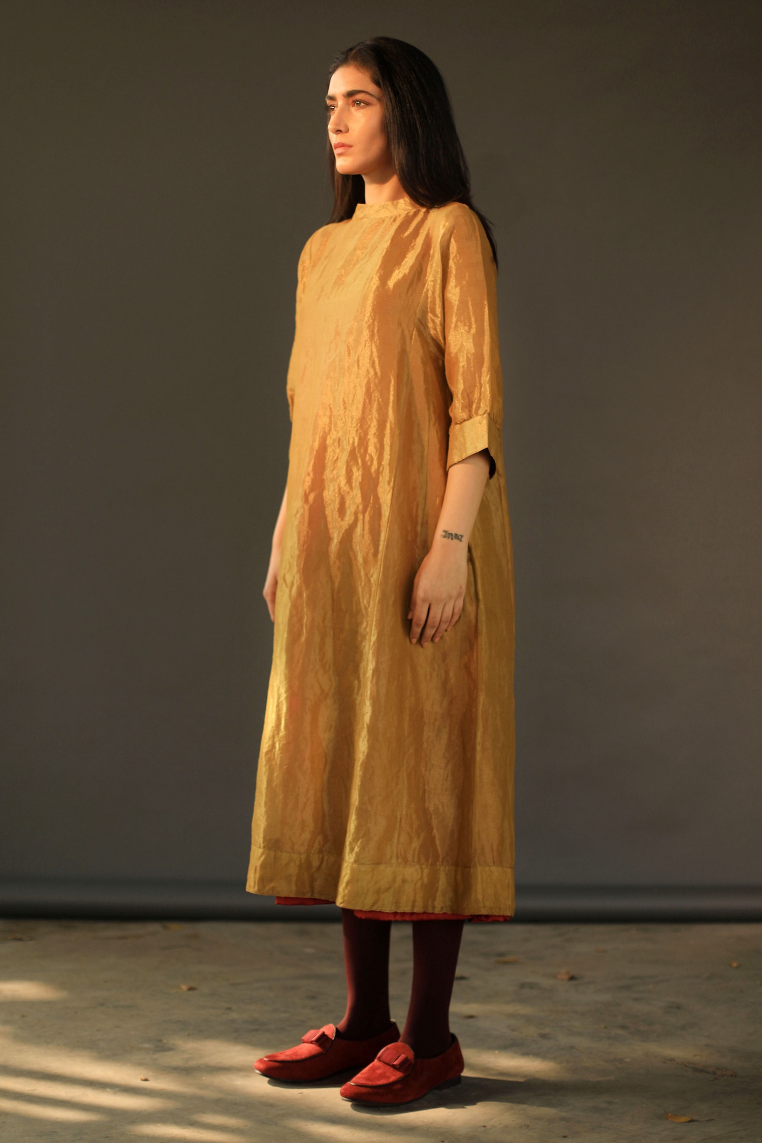 Buy Shorshe Clothing Handloom Tissue Dress Online | Aza Fashions