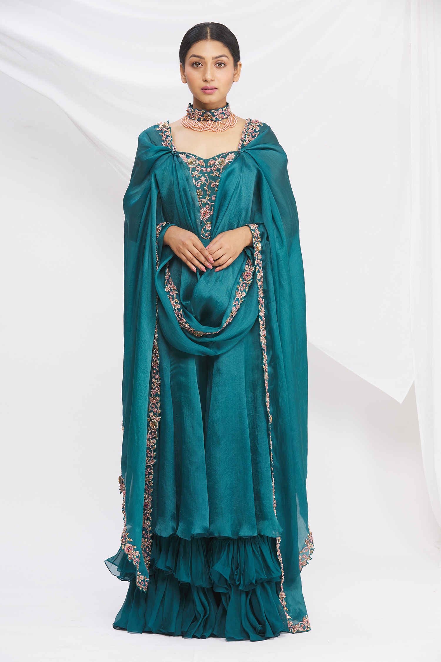 different style 3 layered sharara