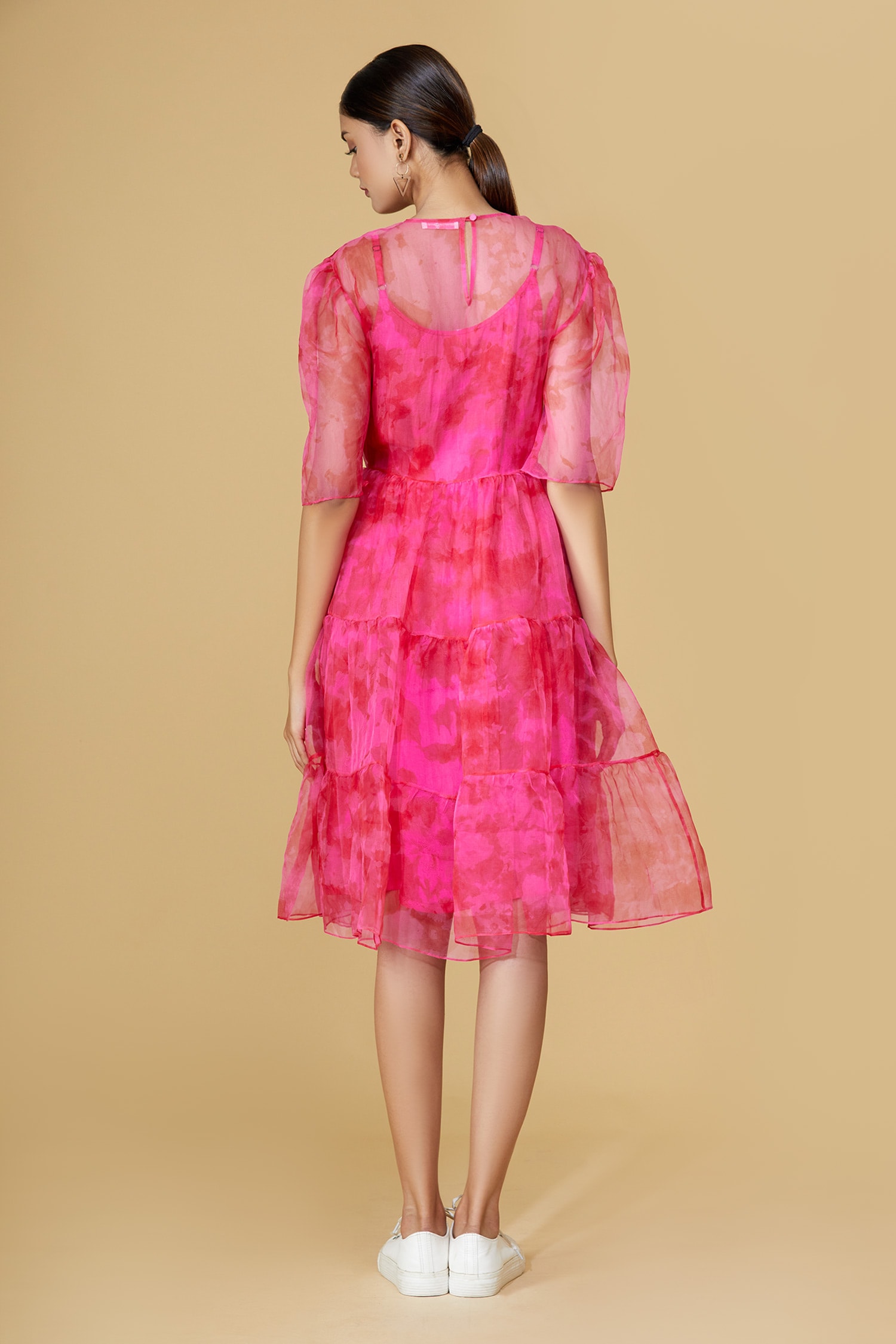 Buy Organza Tie Dye Tiered Dress By Siddhartha Bansal At Aza Fashions 8499