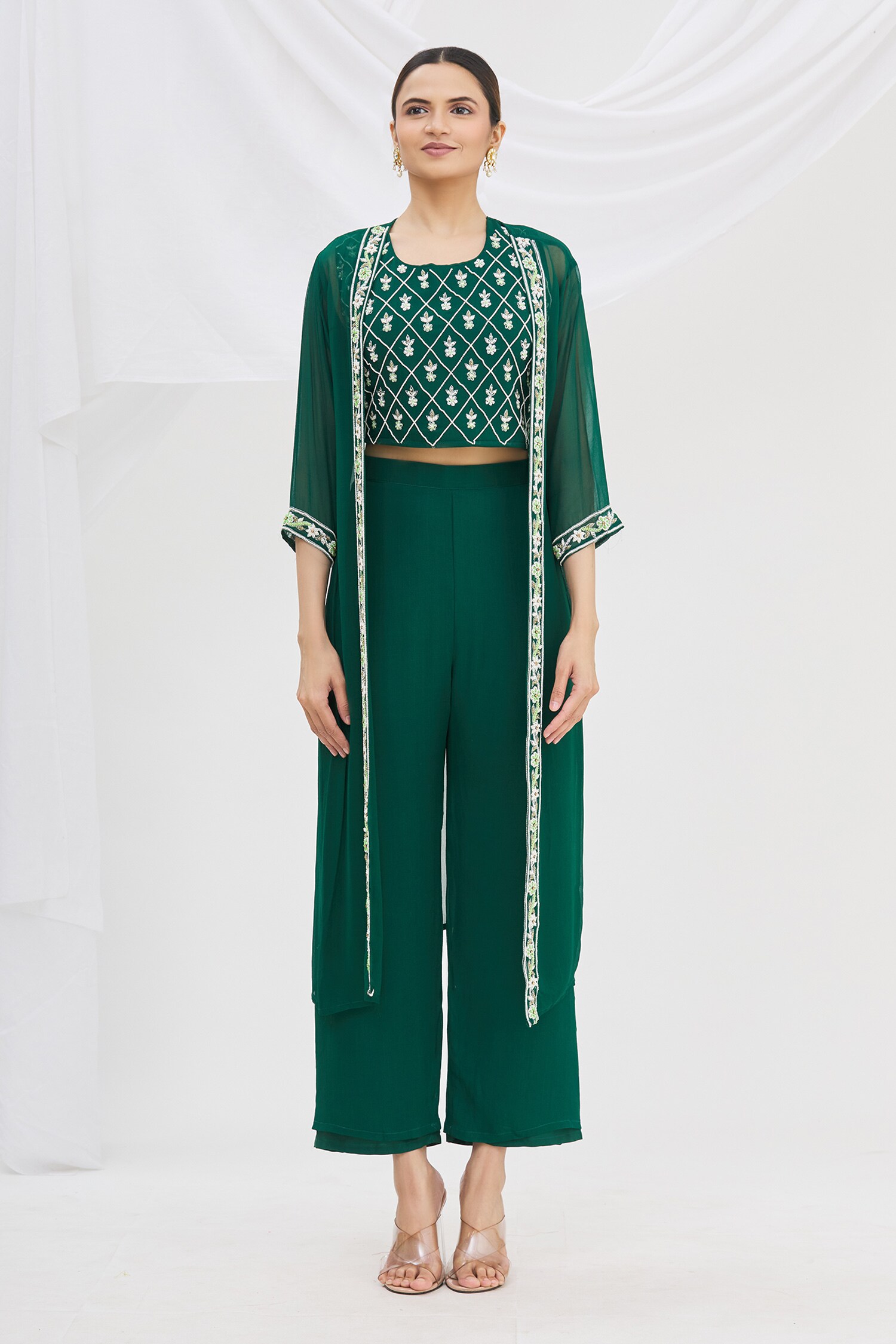 Buy Embroidered Jacket & Pant Set by Nazaakat by Samara Singh at Aza Fashions