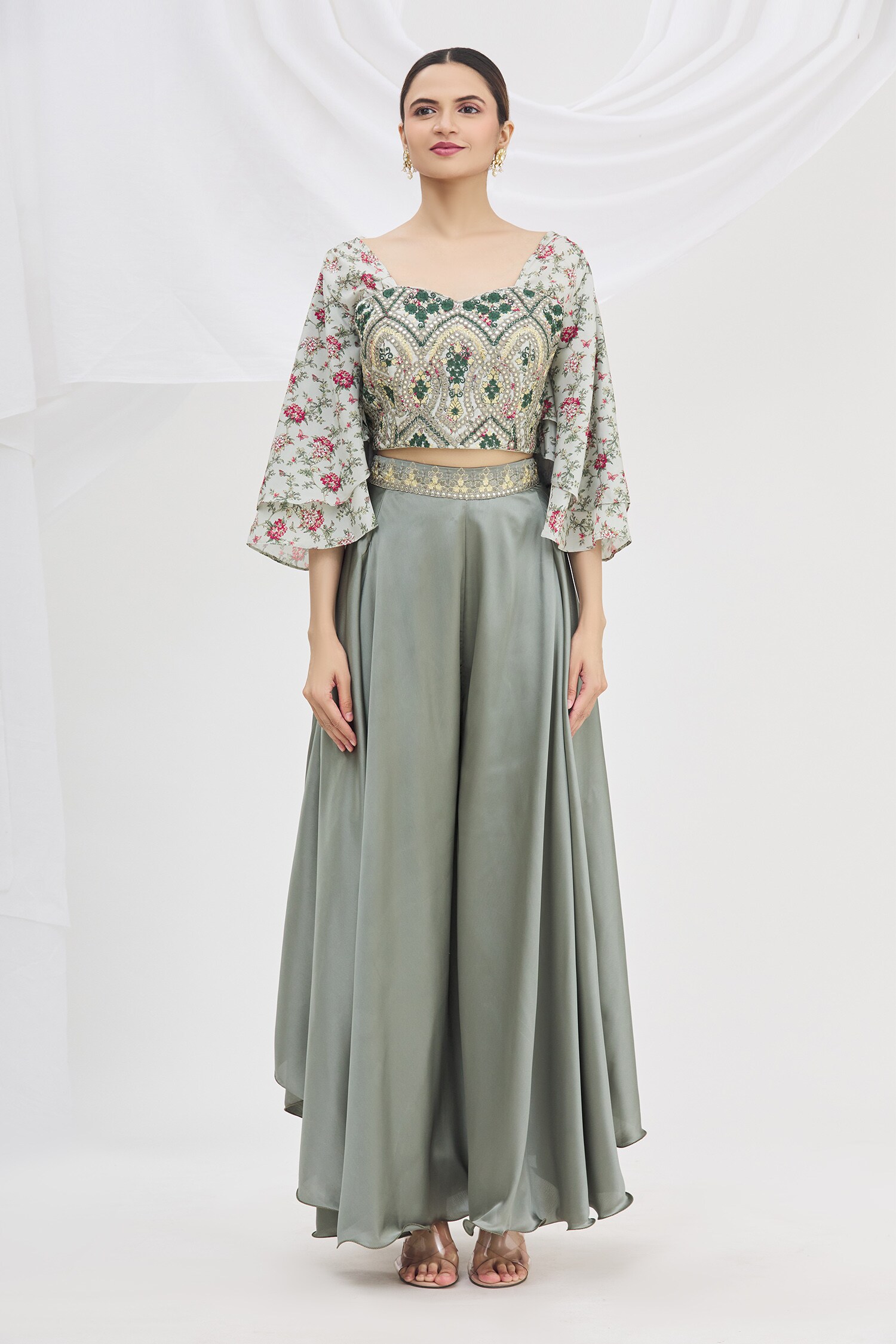 Buy Embroidered Palazzo Set by Khwaab by Sanjana Lakhani at Aza Fashions