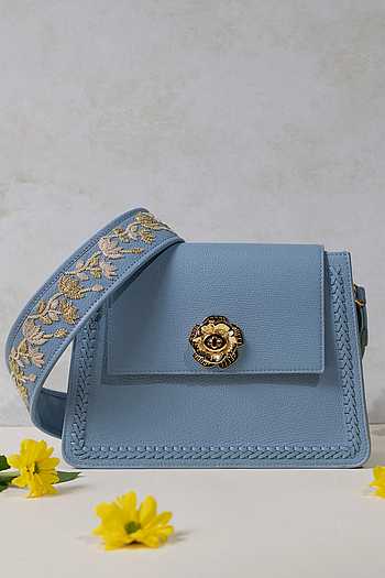Gardenia Striped Hand-Knotted Sling Bag