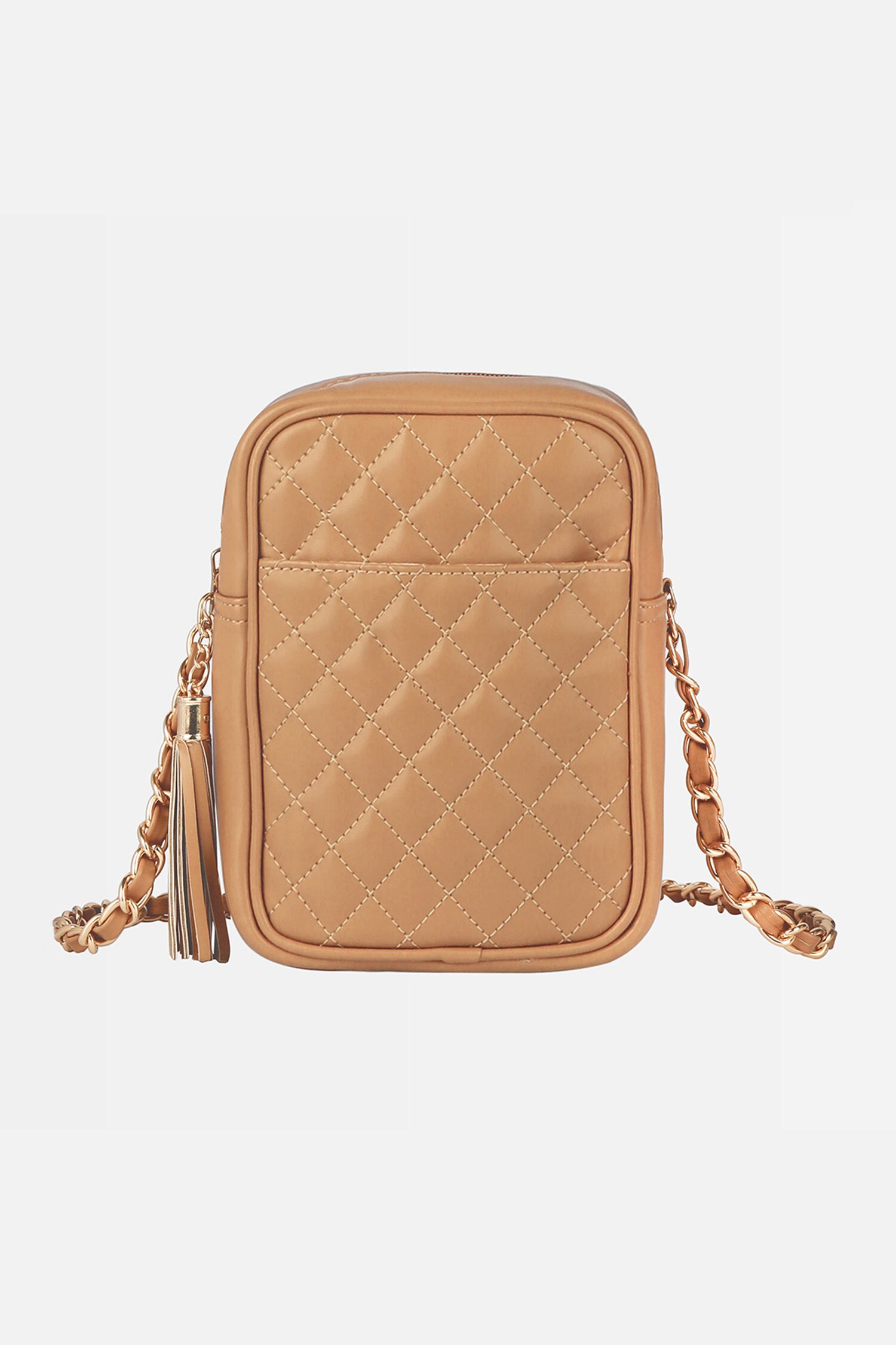 Buy Beige Quilted Sling Bag by Fuchsia Online at Aza Fashions.