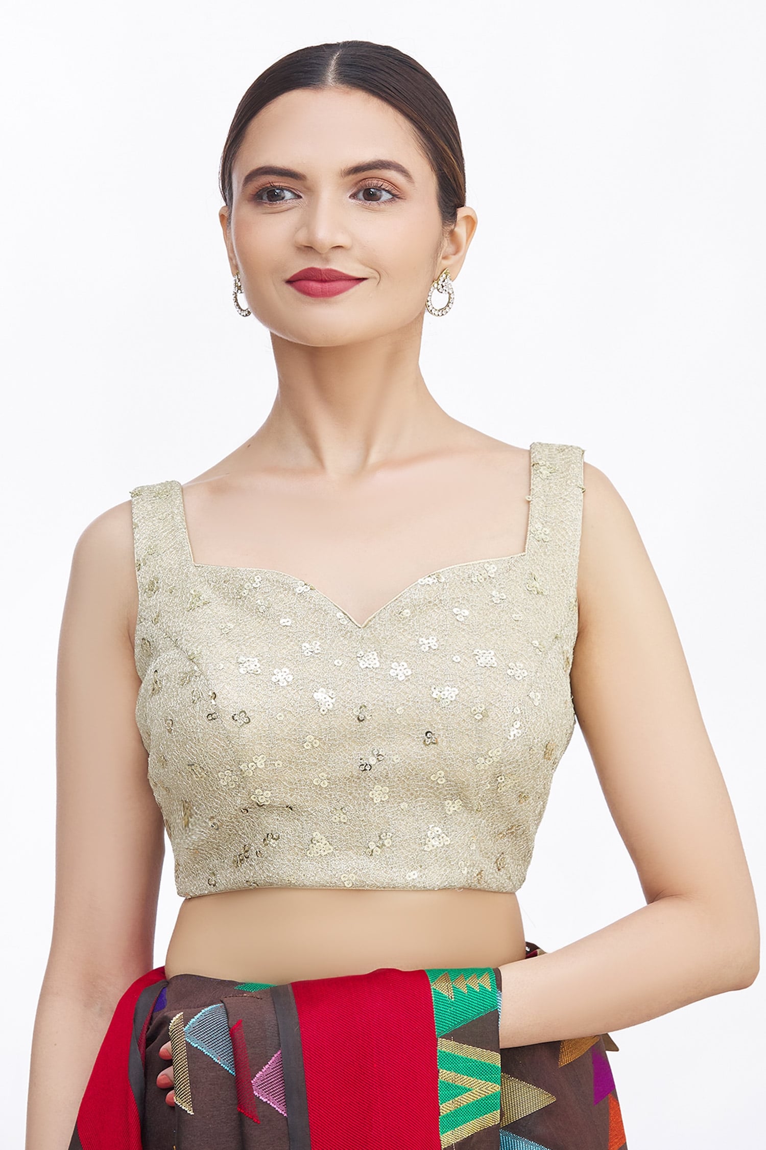 Buy Brown Art Silk Sweetheart Neck Neckline Blouse For Women by Nazaakat by  Samara Singh Online at Aza Fashions.