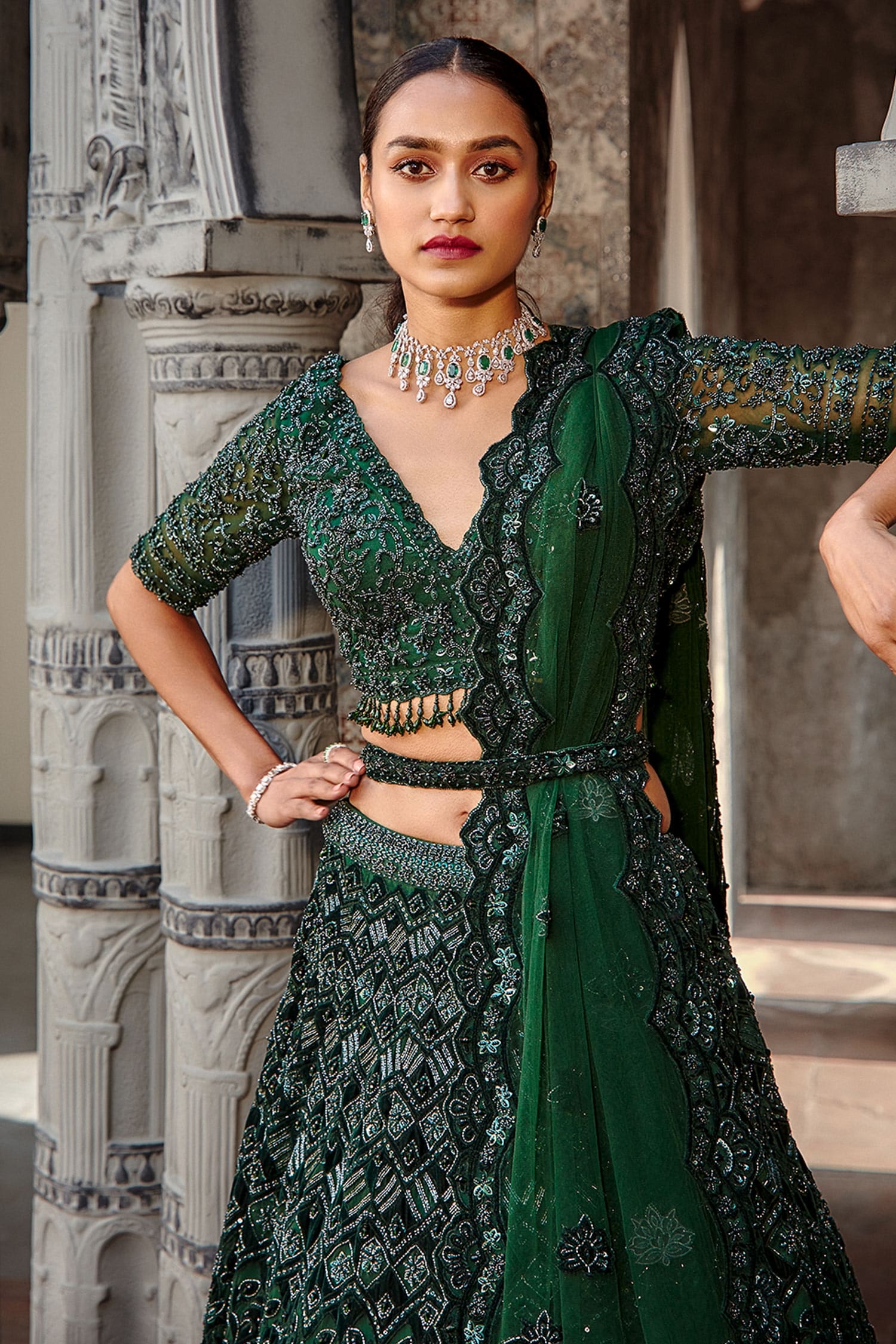 Green Designer Lehenga Choli for Women or Girls Georgette Sequins Ready to  Wear Indian Wedding Skirt - Etsy India