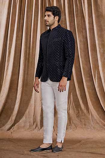 Summer parsi embellished bandhgala