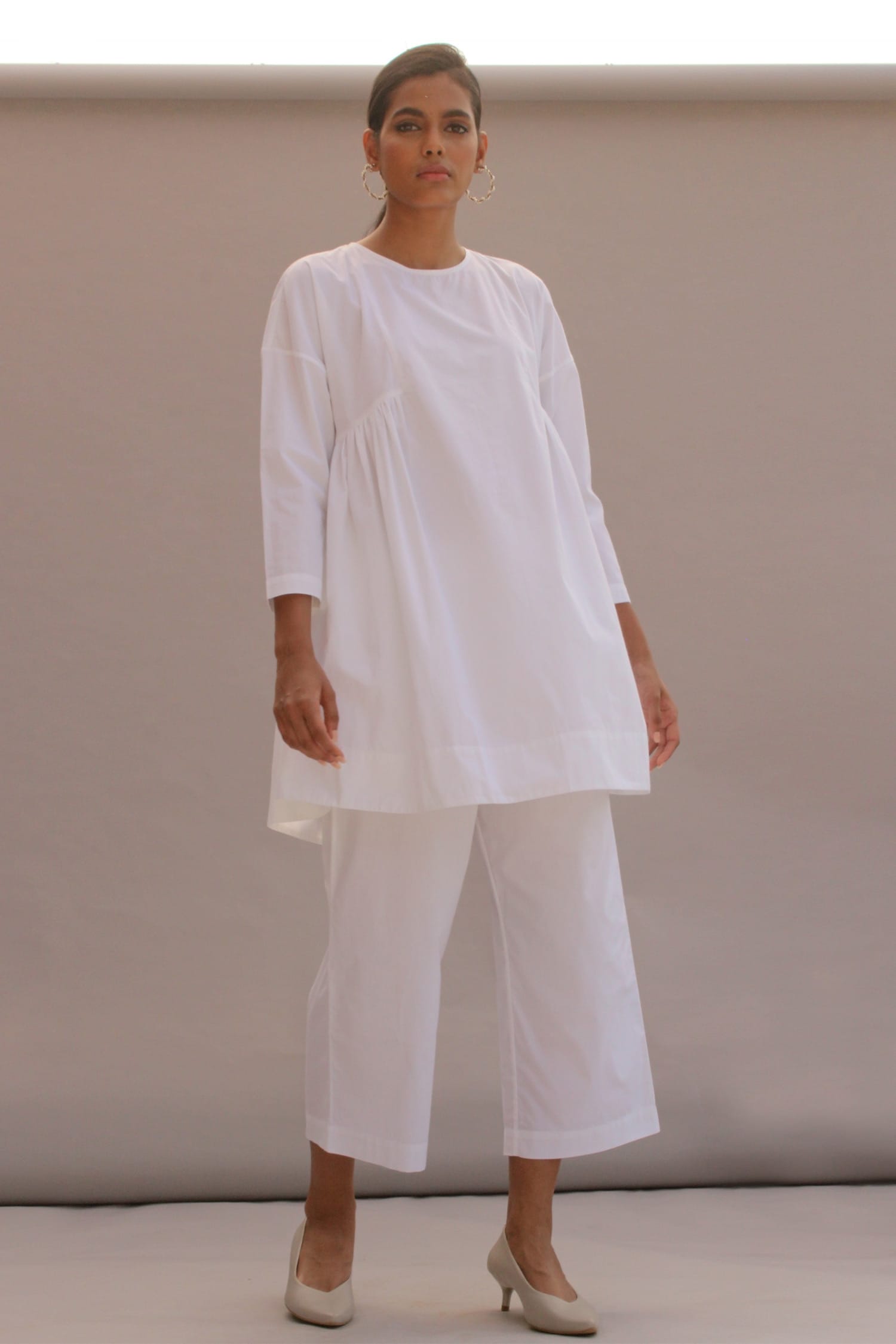 Buy The Summer House White Organic Cotton Cambric Natsu Drop Shoulder ...
