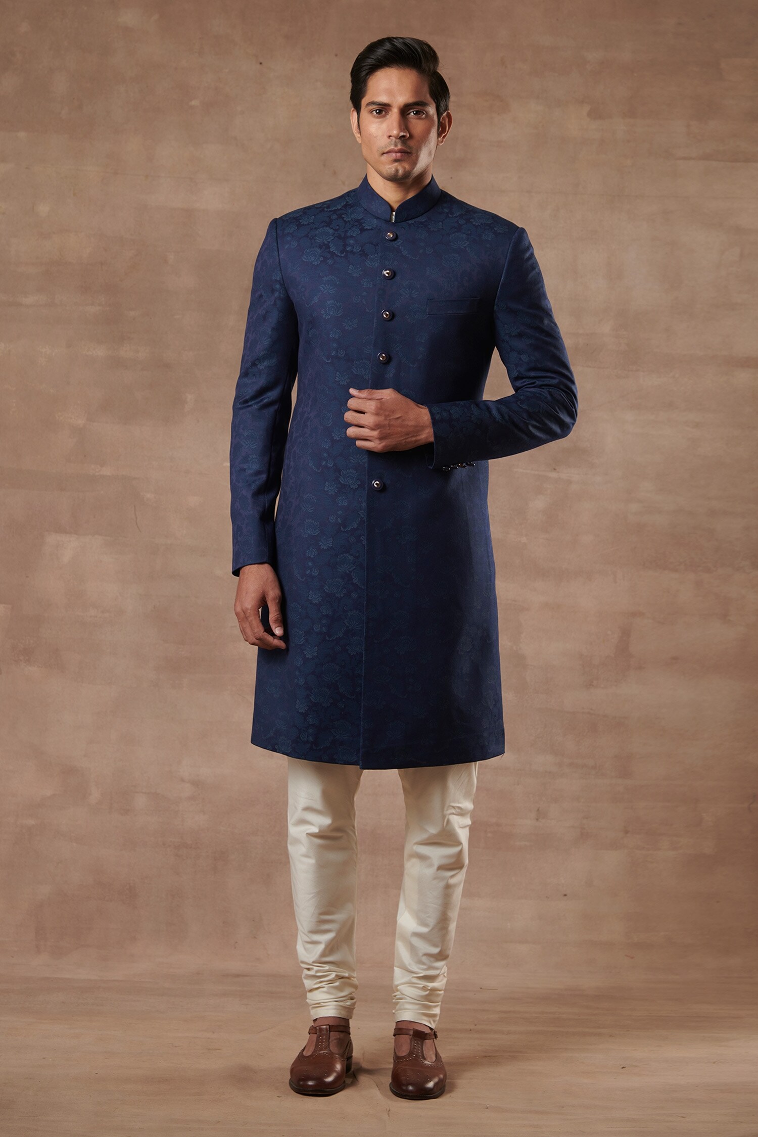 sherwani shoes blue