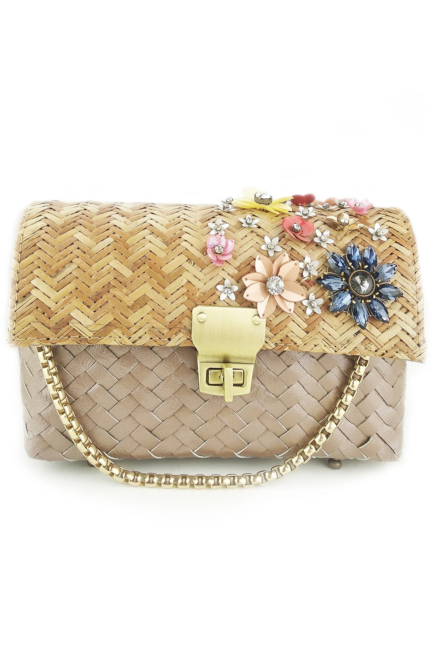 Buy ESBEDA Gold Color Hotty Embellished Sling bag for Women online