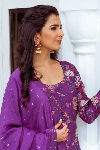 Rivaaj Organza short kurta, gharara & dupatta - Golden main image 0