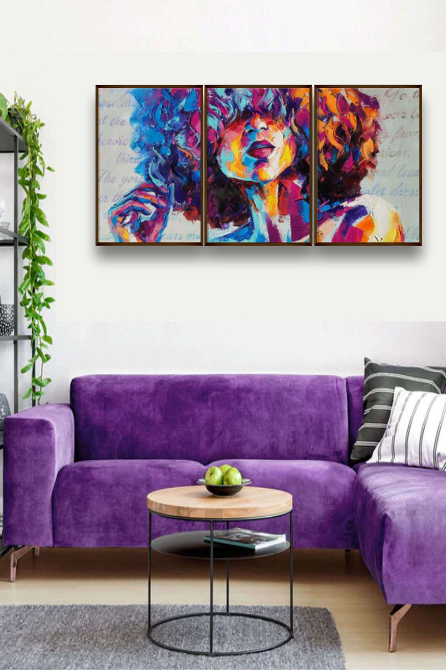 Buy The Art House Abstract Woman Print Painting (Set of 3) Online | Aza ...