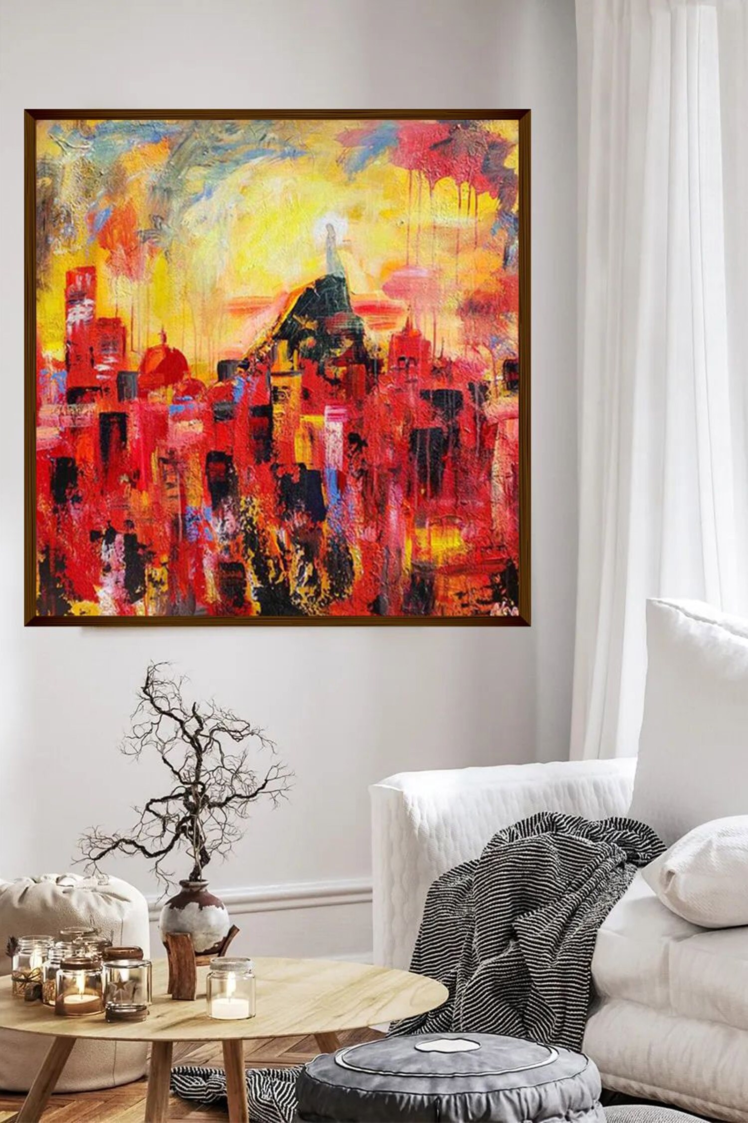 Buy The Art House Abstract Canvas Painting Online Aza Fashions