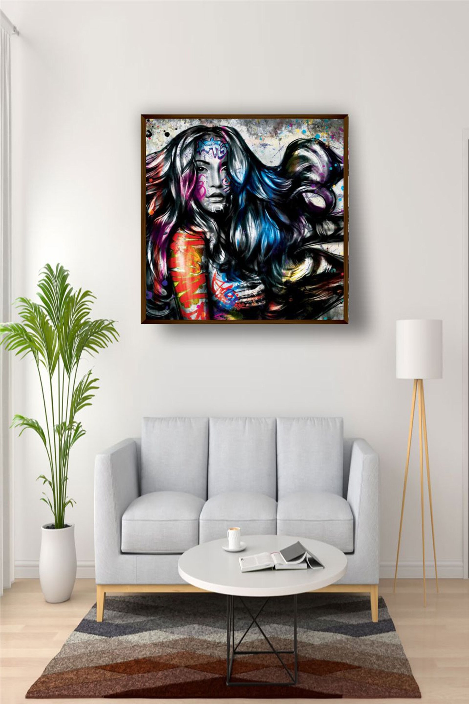 Buy The Art House Lady Portrait Handmade Canvas Painting Online Aza Fashions