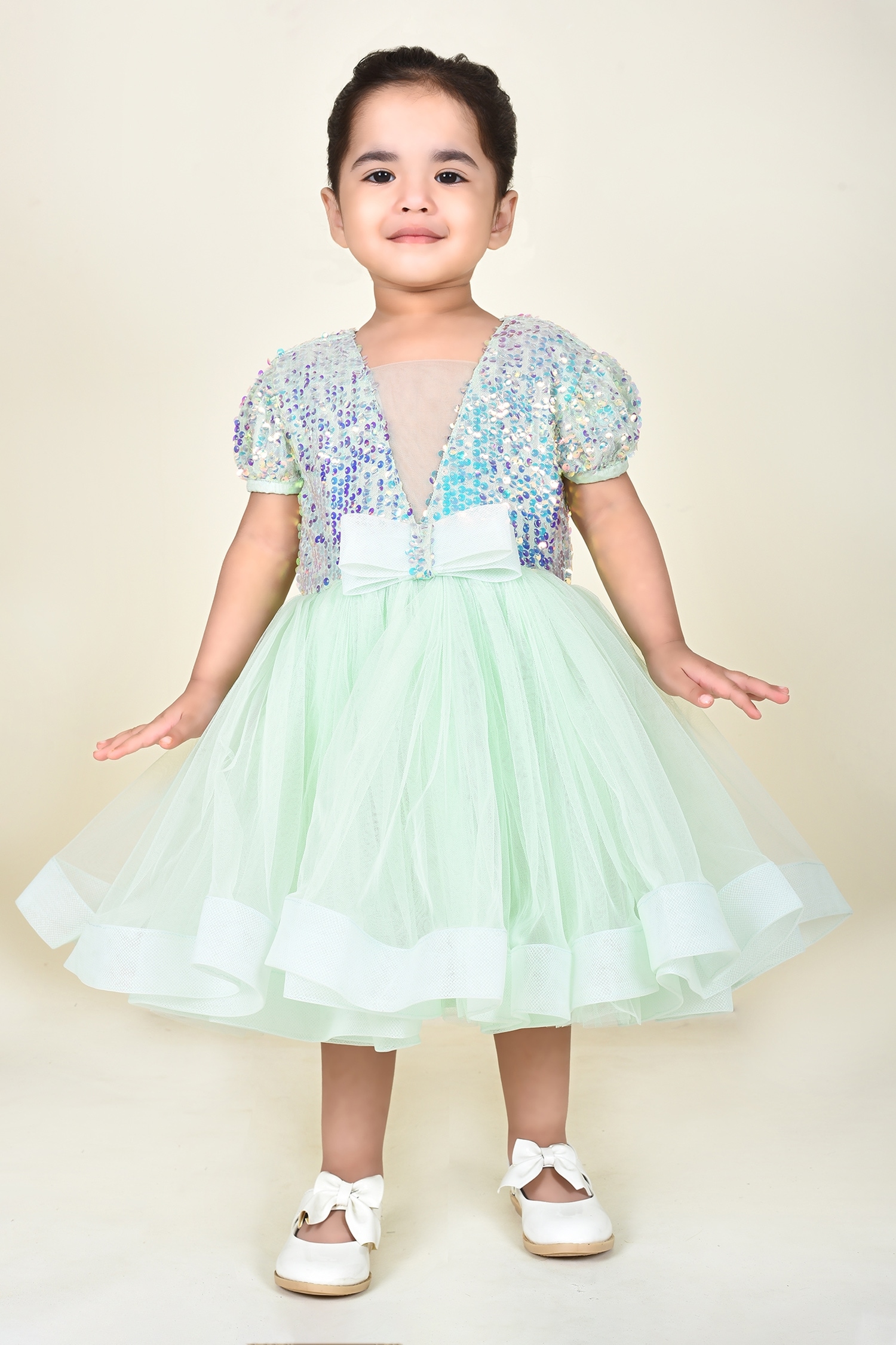 Pastel green outlet flower girl dress