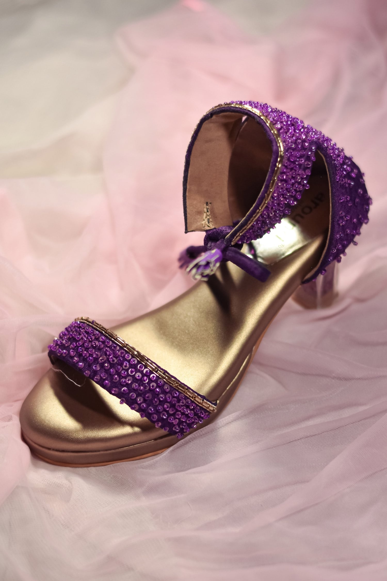 High Heel Diamante Strap Sandals in Lilac – Chi Chi London