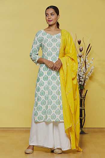 Women Ethnic Kurta And Palazzo Set