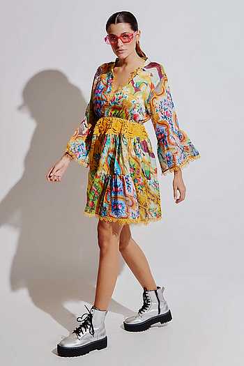 Steph Satin Floral Print Dress | Made To Order