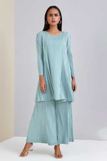 Abaci Solid Tunic & Pant Set 12252 Sage Green