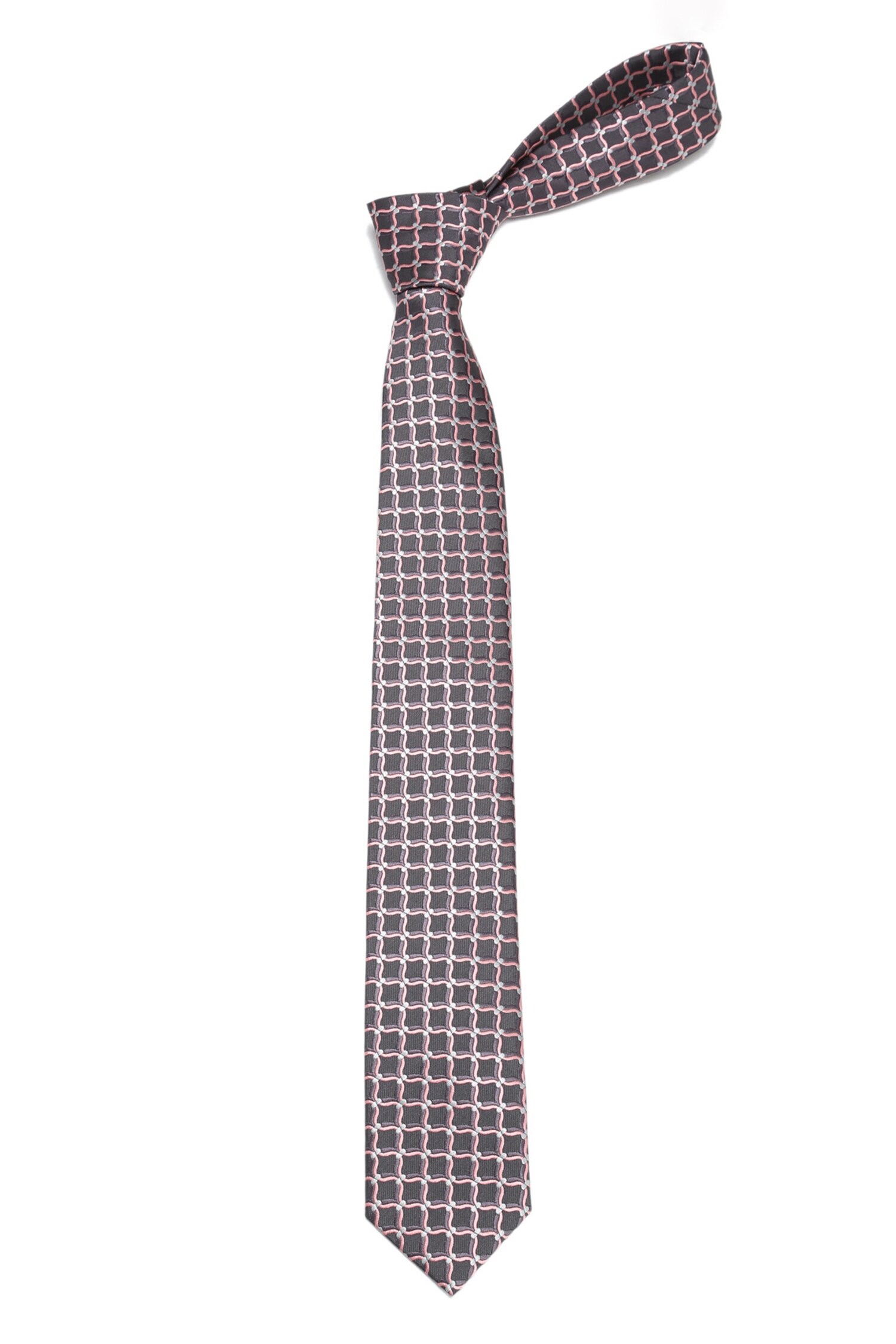 grey checkered tie