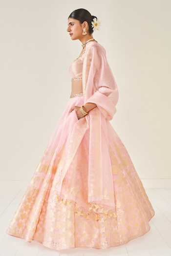 Anita gray lehenga set main image 1