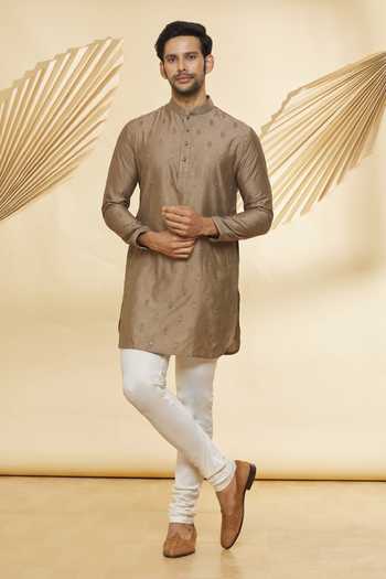 Red Navratri Special Men's Readymade Kurta Churidar With Machine Embroidery Patch Work Lace Work main image 0