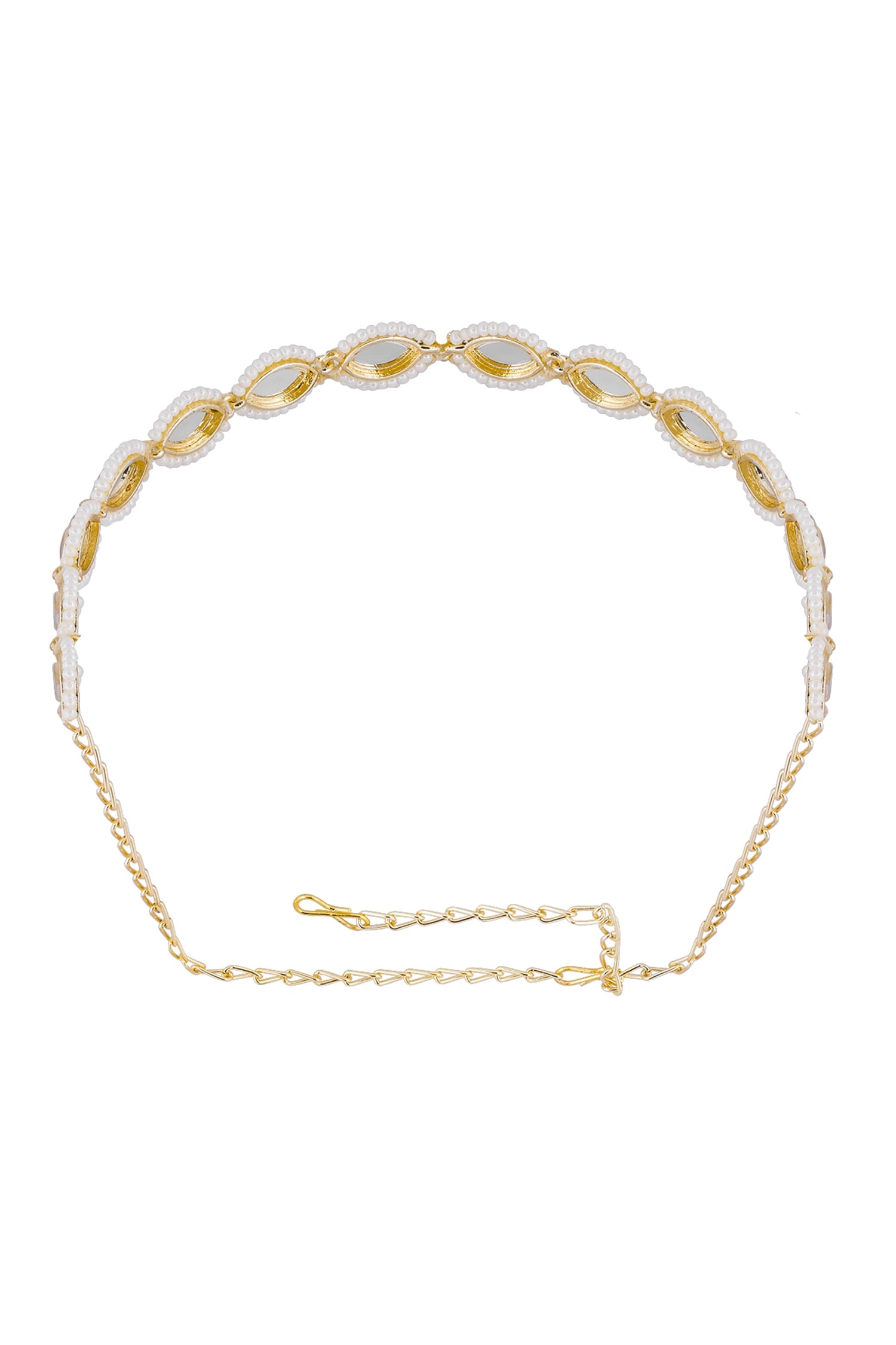 Hair Drama Co - Gold Embellished Floral Kundan Head Chain
