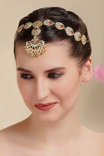 Moon Shape Dark Purple Fitting Stones for Aari Work, Silk Thread Bangles & Jewellery Making | Crescent Kundan Stones Gold Finish | Pack of 20g & 50g – Kavitha Enterprises main image 0
