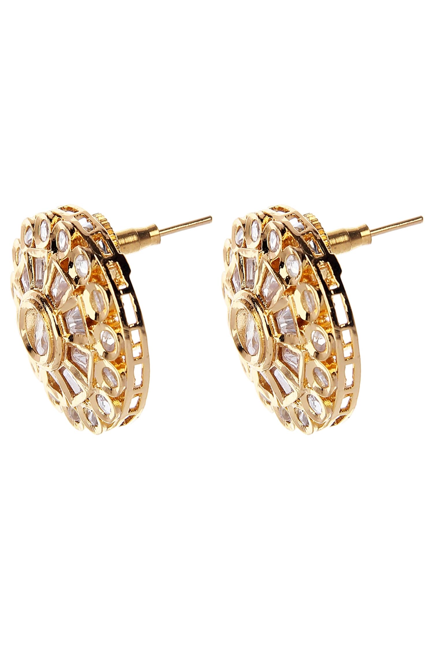 24K GOLD LARGE PEARL STUD EARRINGS – Yossi Harari