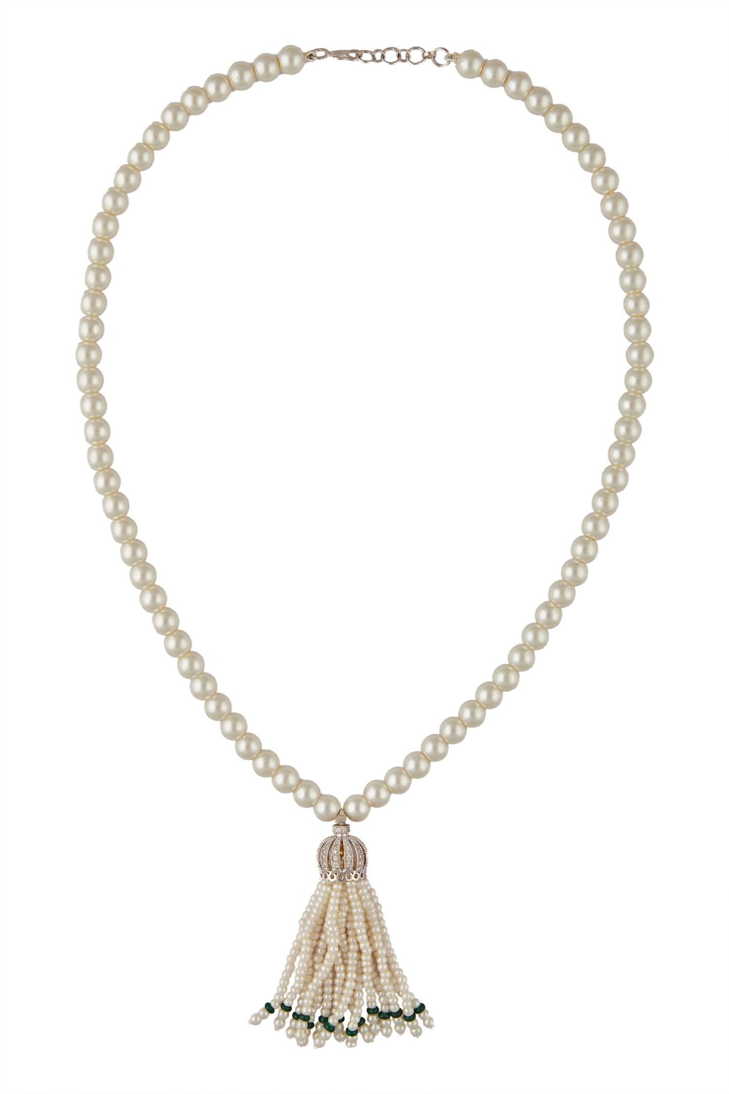 The Zoya Kundan and Pearls Tassel Long Necklace – Curio Cottage