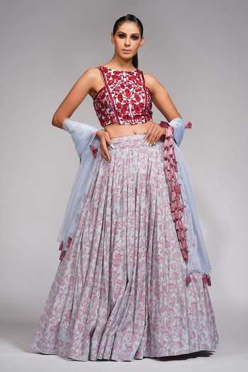 Anita gray lehenga set