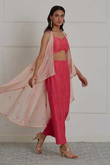 NOMADIC FUCHSIA EMBROIDERED OVERLAY