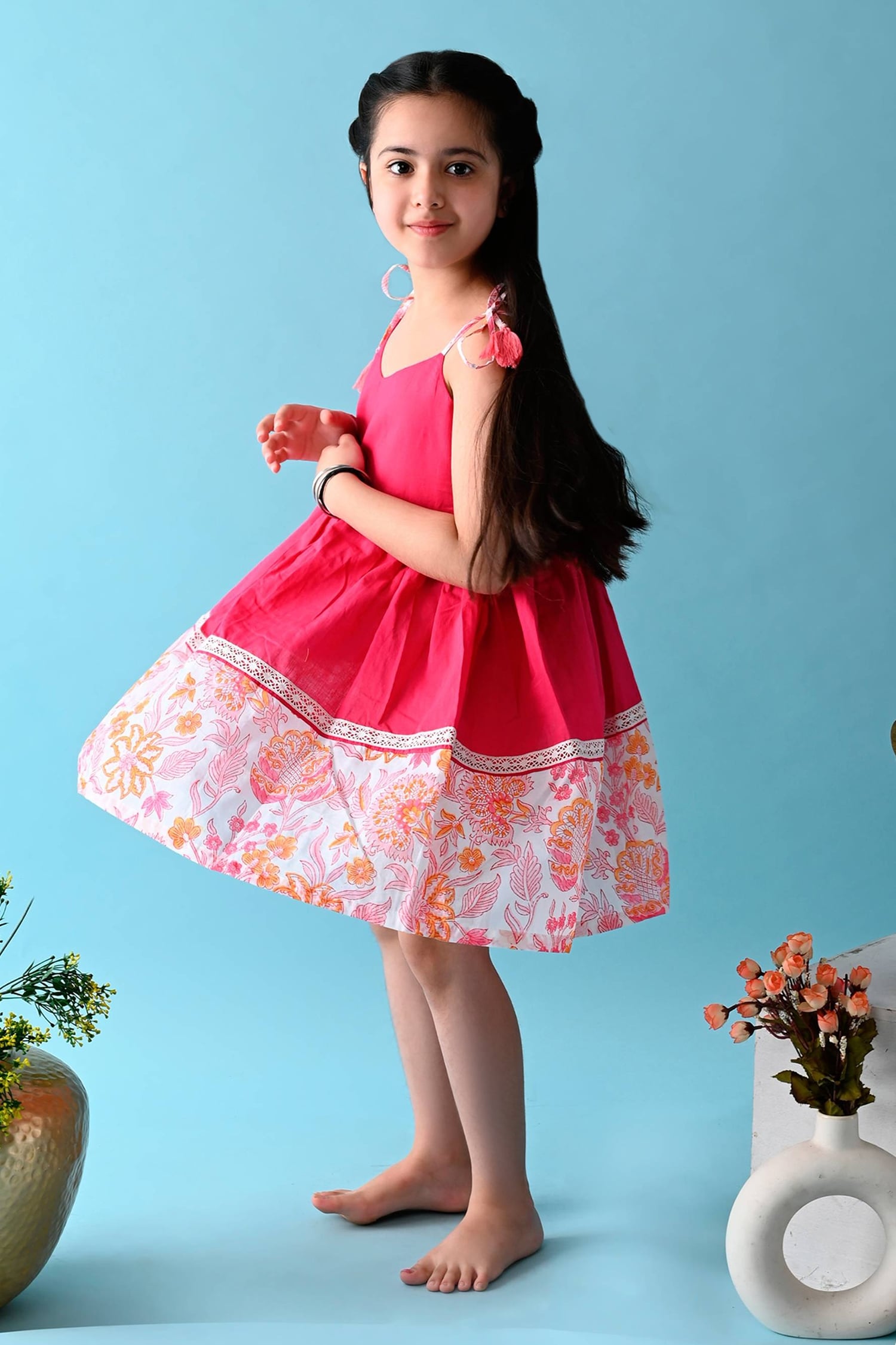 Red Sleeveless Linen Frock Kids Dress For Girls Buy Online at Best Prices  in SriLanka  Darazlk