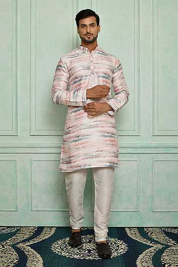 Buy Adara Khan Multi Color Soft Cotton Abstract Pattern Kurta Online ...
