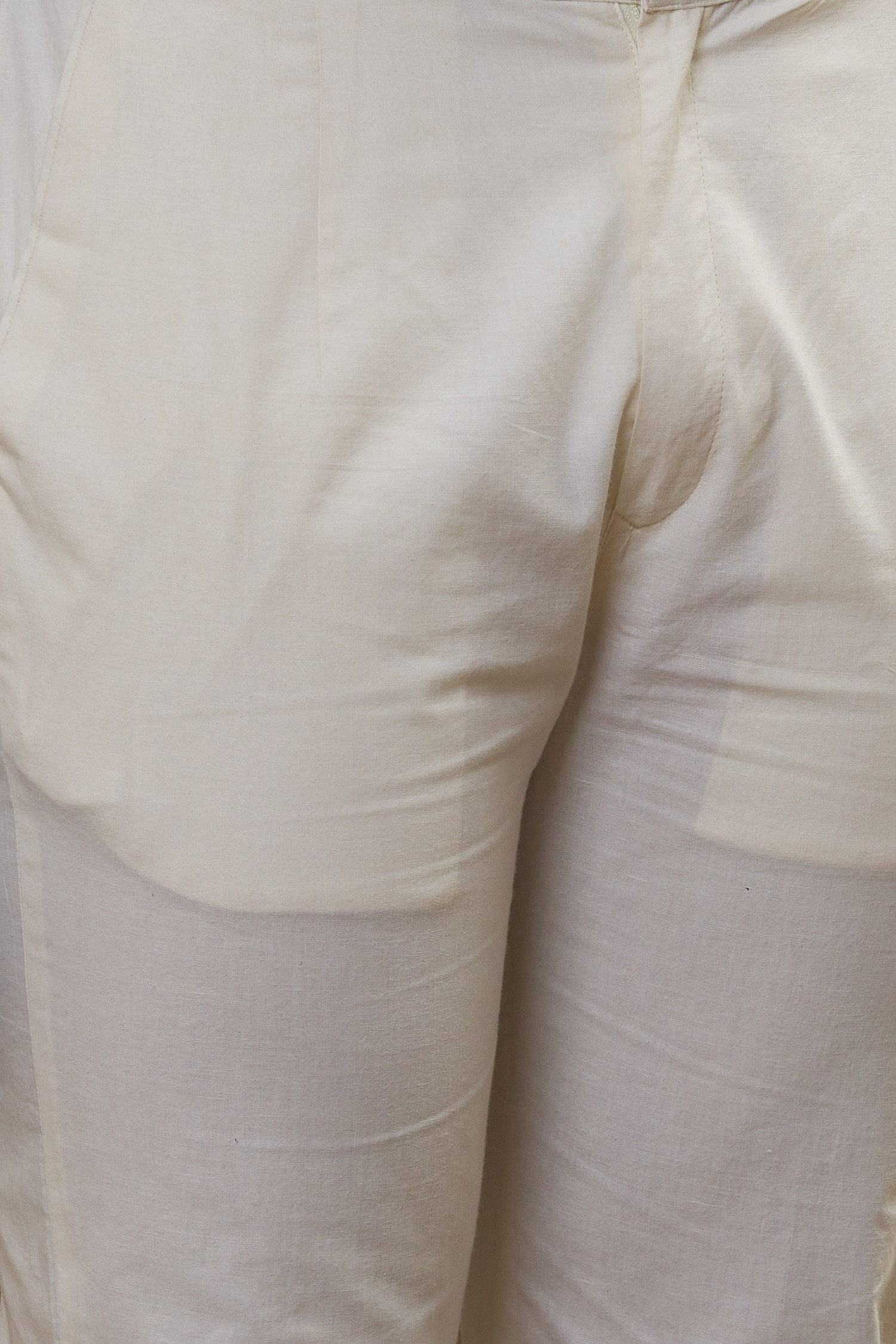 Buy Off White Cotton Pant For Men by The Men's Kompany Online at