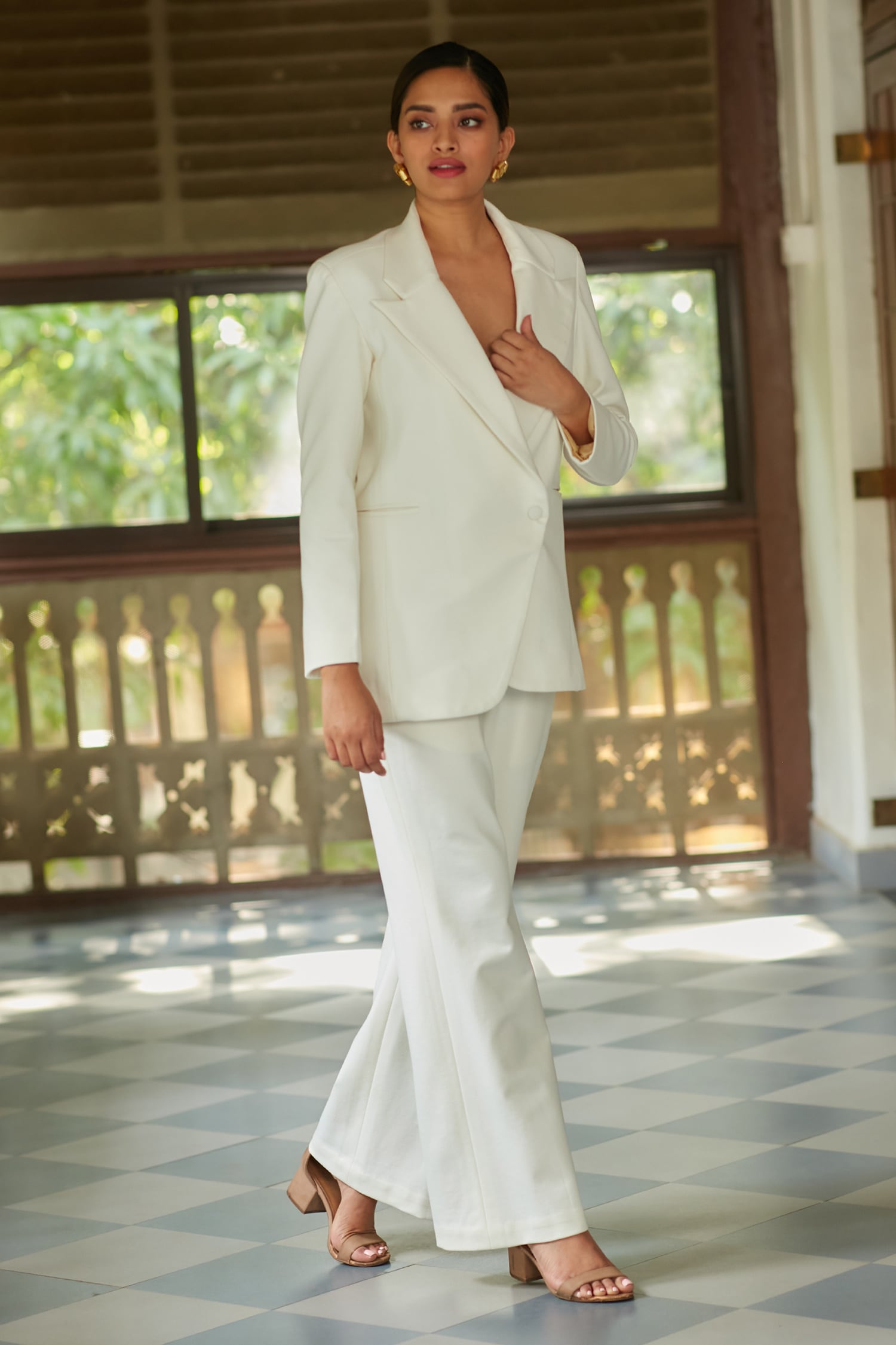Off White  White Bandhgala Suit Set Design by Bohame Men at Pernias Pop  Up Shop 2023