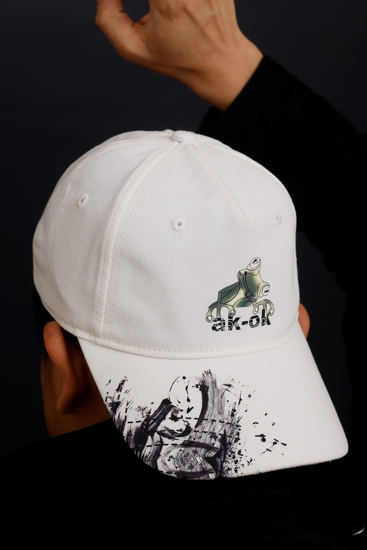 Buy AK-OK White Animal Print Cotton Baseball Cap Online