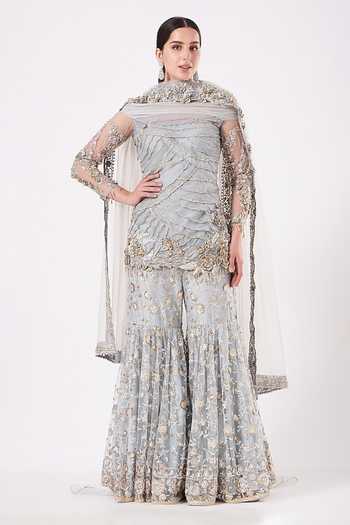 Magnolia Kurta and Embroidered Sharara