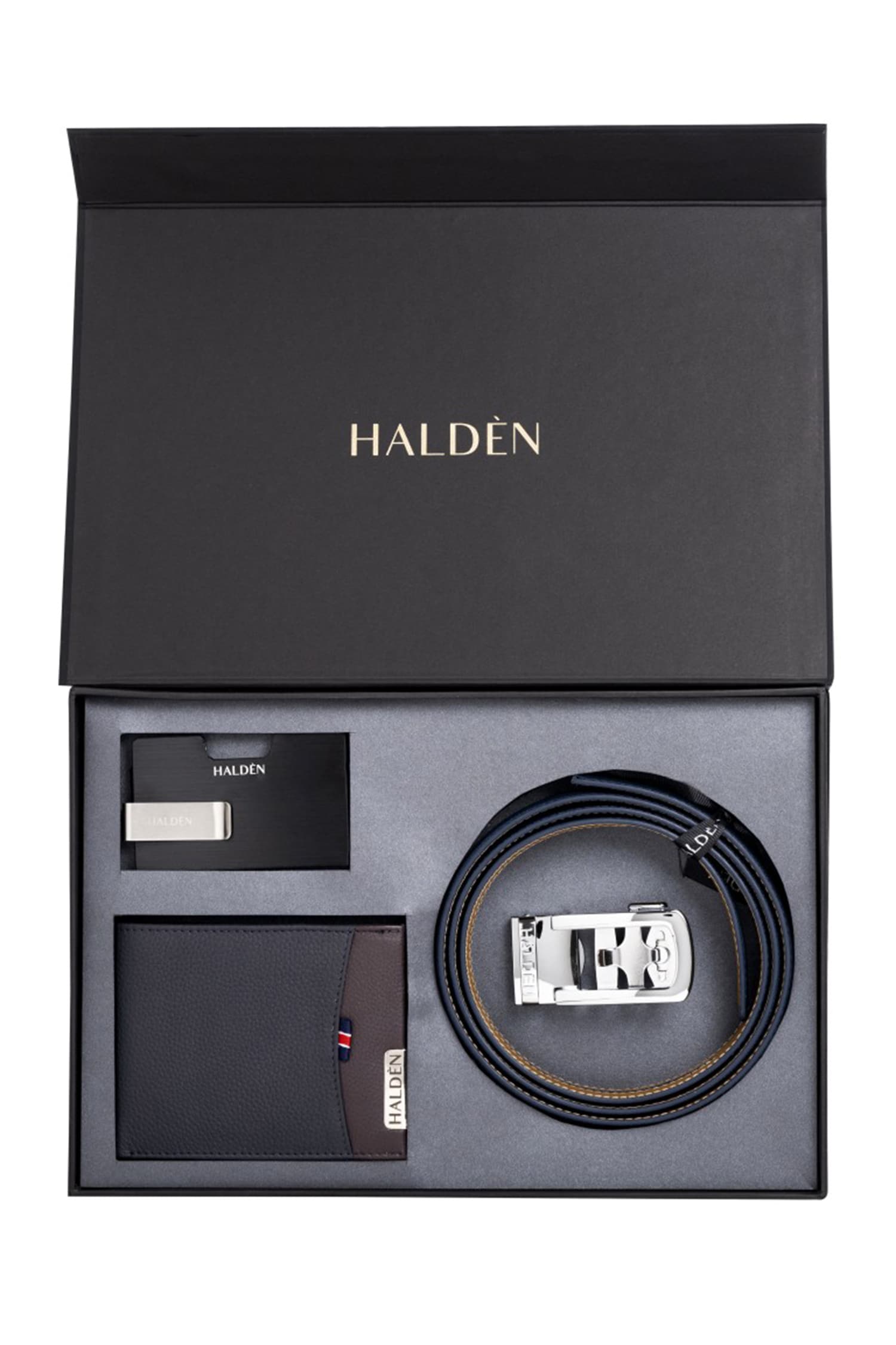 Buy HALDEN Men's Theo Tan Belts, Quality leather, Free size, Fits up to 44  inches waist, Ratchet straps, unique magnetic buckle, Autolock belt, Black  Glossy Buckle at Amazon.in