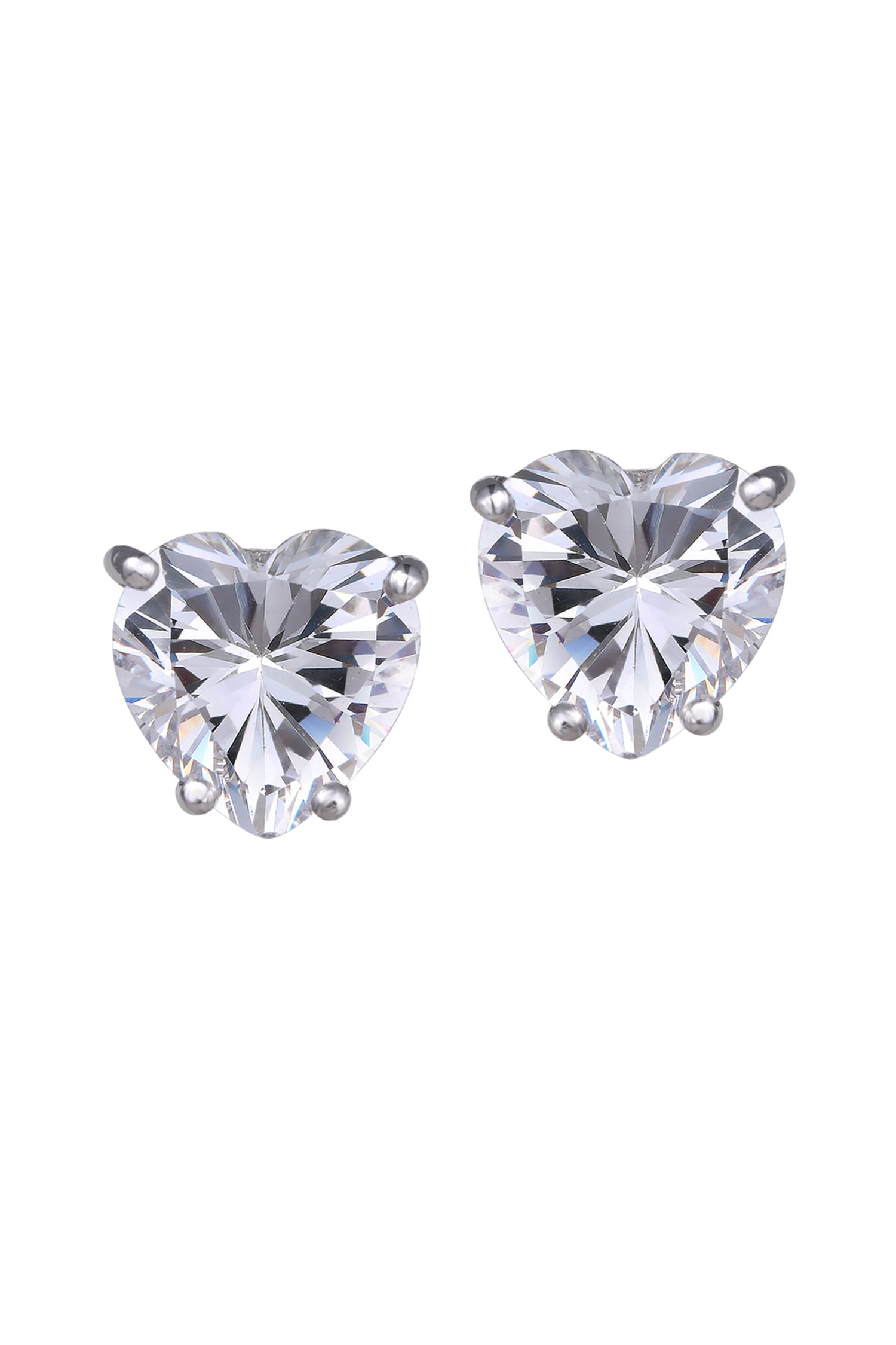 Buy Heart Shaped Stud Earrings by DIOSA PARIS JEWELLERY at Aza Fashions