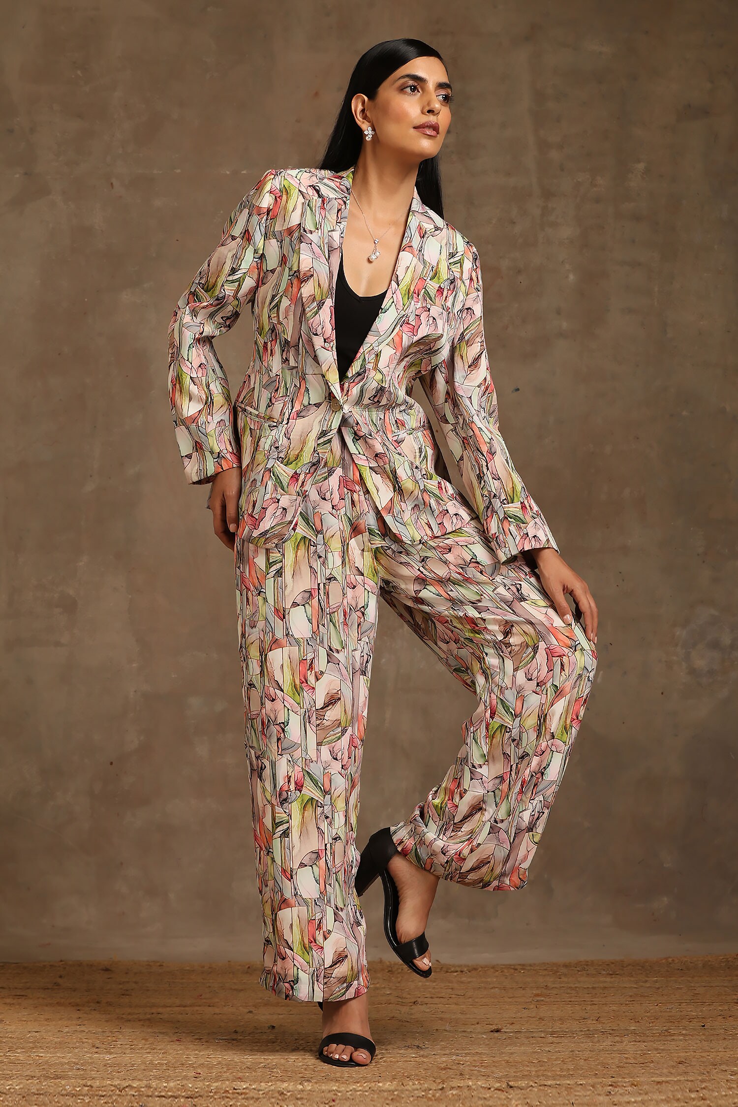 Exquisite Pant Suit with Center Slit Cut – MEENA BAZAAR CANADA