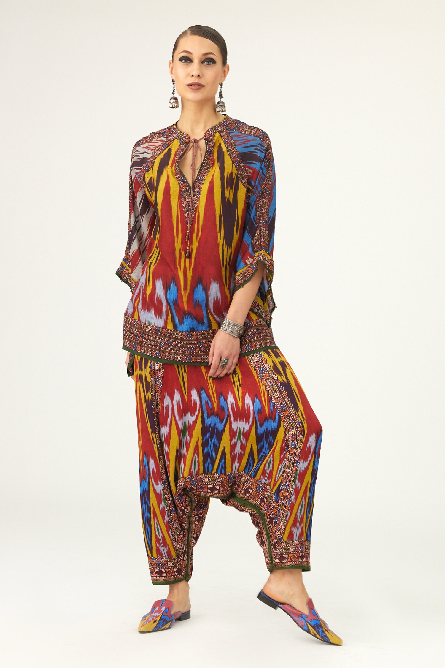 Rajdeep Ranawat Multi Color Satin Maimouna Printed Turkish Pant